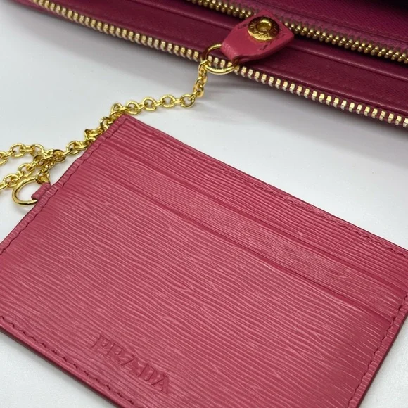 Prada Pink Fiocco Bow Saffiano Lux Long Wallet - Picture 8 of 15